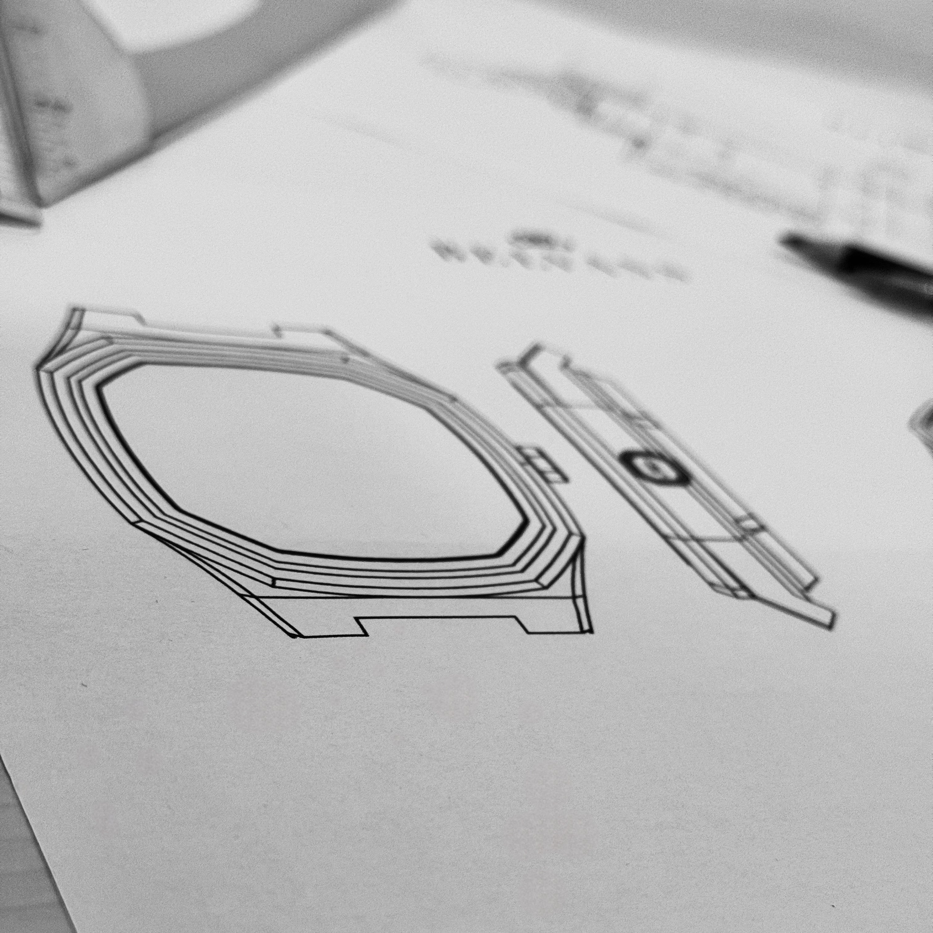 Belvans watch design sketch