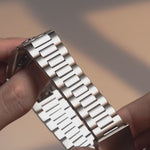 Belvans Daylee automatic watch bracelet, transparent caseback and clasp